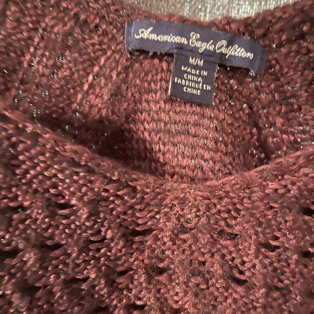AE Cozy Plum Knit Sweater - Picture 3 of 3